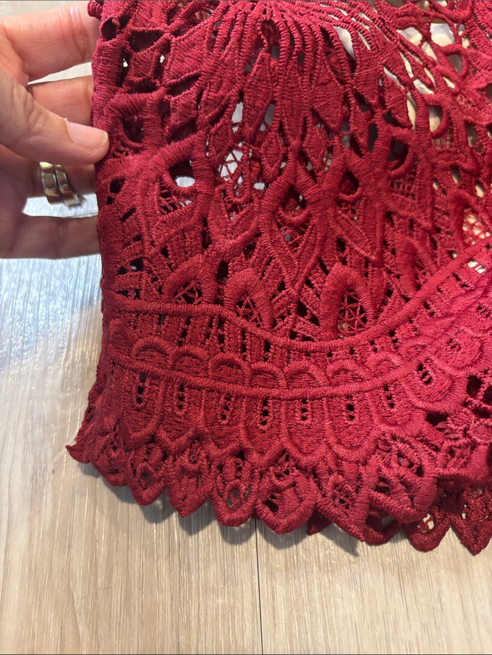 Lulus NWT Truly Beloved Burgundy Lace Bodycon Dress - Picture 8 of 15